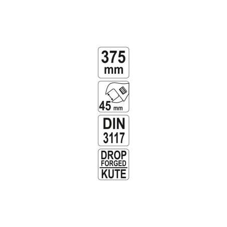 YT-21654 YATO Cheie reglabila, lungime 375 mm
