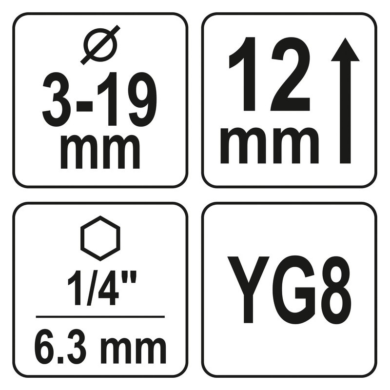 YT-22357 YATO Dispozitiv fasonat, 3-19 mm