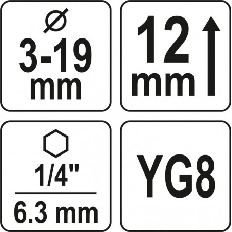 YT-22357 YATO Dispozitiv fasonat, 3-19 mm