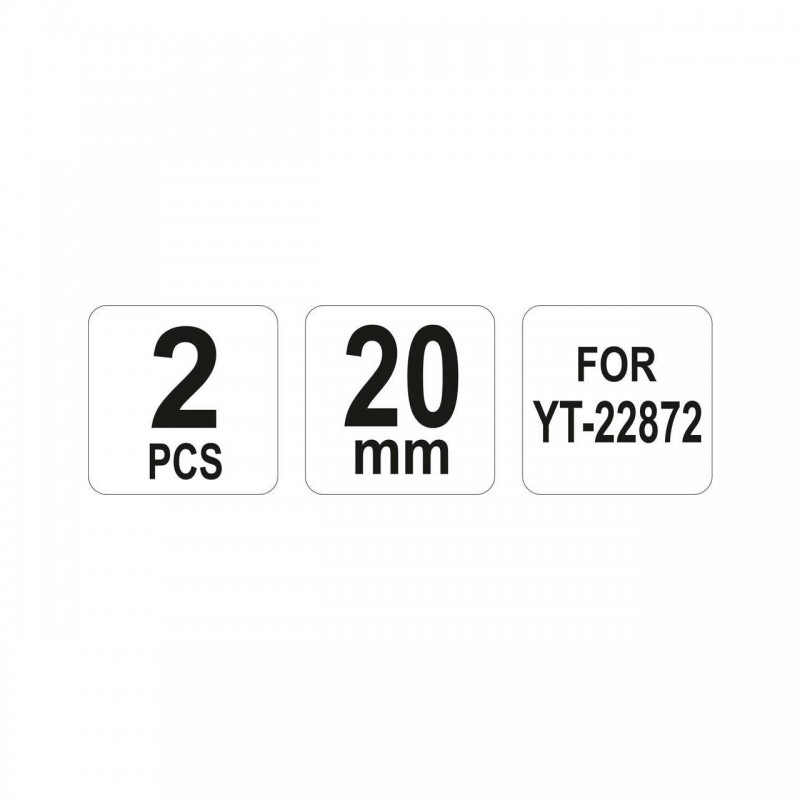 YT-22875 YATO Cutite rezerva presa hidraulica YT-22872, lungime 20mm .