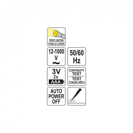 YT-28313 YATO Tester tensiune cu lanterna