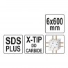 YT-41960 YATO Burghiu pentru beton,cu varf X, SDS PLUS, 6 x 600 mm