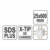 YT-41968 YATO Burghiu pentru beton,cu varf X, SDS PLUS, 25 x 600 mm