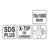 YT-41972 YATO Burghiu pentru beton,cu varf X, SDS PLUS, 18 x 1000 mm