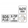 YT-41942 YATO Burghiu pentru beton,cu varf X, SDS PLUS, 6 x 210 mm