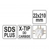 YT-41950 YATO Burghiu pentru beton,cu varf X, SDS PLUS, 22 x 210 mm