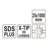 YT-41974 YATO Burghiu pentru beton,cu varf X, SDS PLUS, 25 x 1000 mm