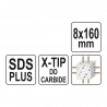 YT-41938 YATO Burghiu pentru beton,cu varf X, SDS PLUS, 8 x 160 mm