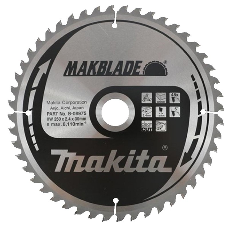 B-08975 MAKITA Disc fierastrau circular, 250x30mm, 48 dinti, MAKBLADE