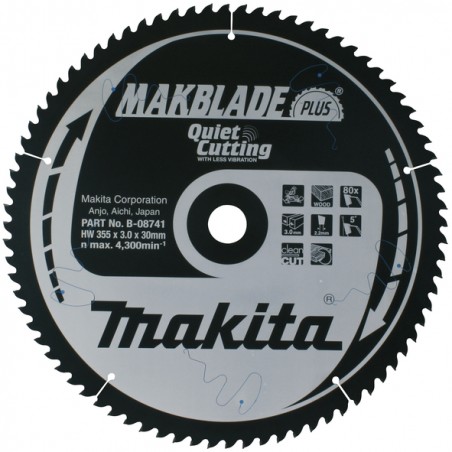 B-08741 MAKITA Disc ferastrau circular,355x30mm,80 dinti,MAKBLADE-PLUS