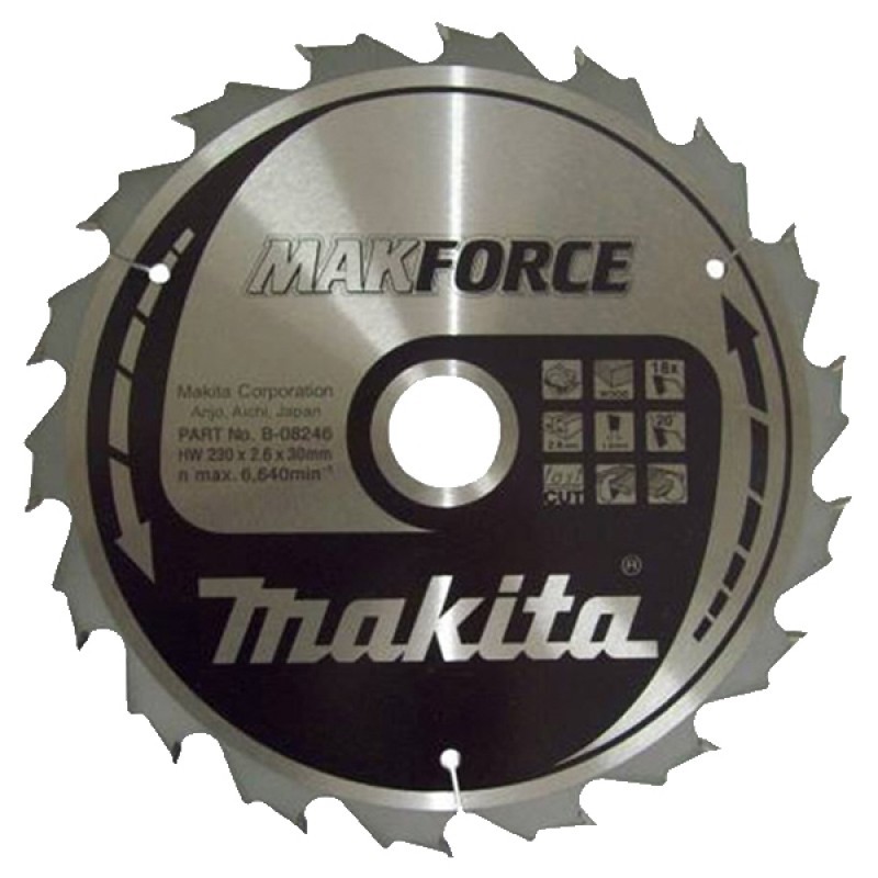 B-08246 MAKITA Disc ferastrau circular,230x30mm,18 dinti,MAKFORCE,lemn
