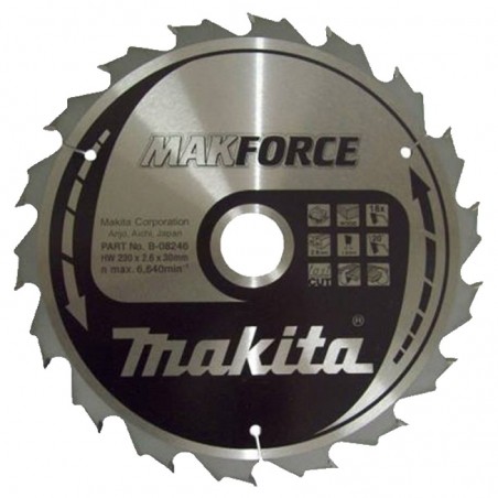 B-08246 MAKITA Disc ferastrau circular,230x30mm,18 dinti,MAKFORCE,lemn