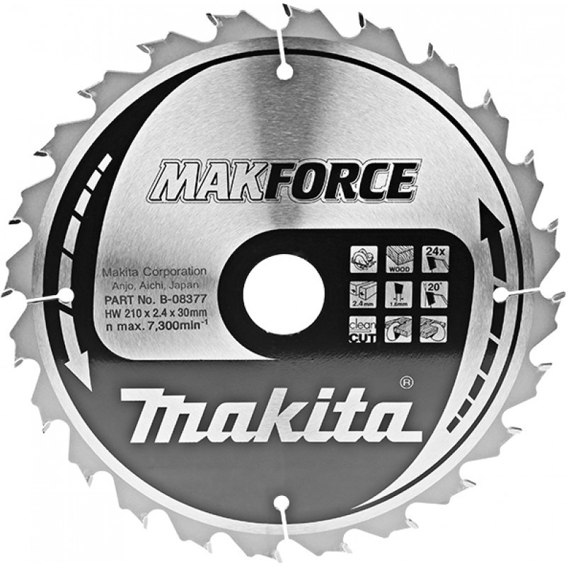 B-08377 MAKITA Disc ferastrau circular,210x30mm,24 dinti,MAKFORCE