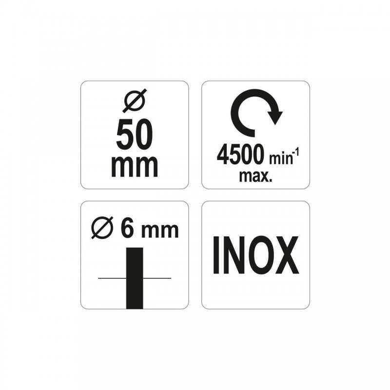YT-47565 YATO Perie circulara sarma, 50 mm, din otel inox