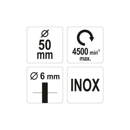 YT-47565 YATO Perie circulara sarma, 50 mm, din otel inox