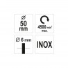 YT-47565 YATO Perie circulara sarma, 50 mm, din otel inox