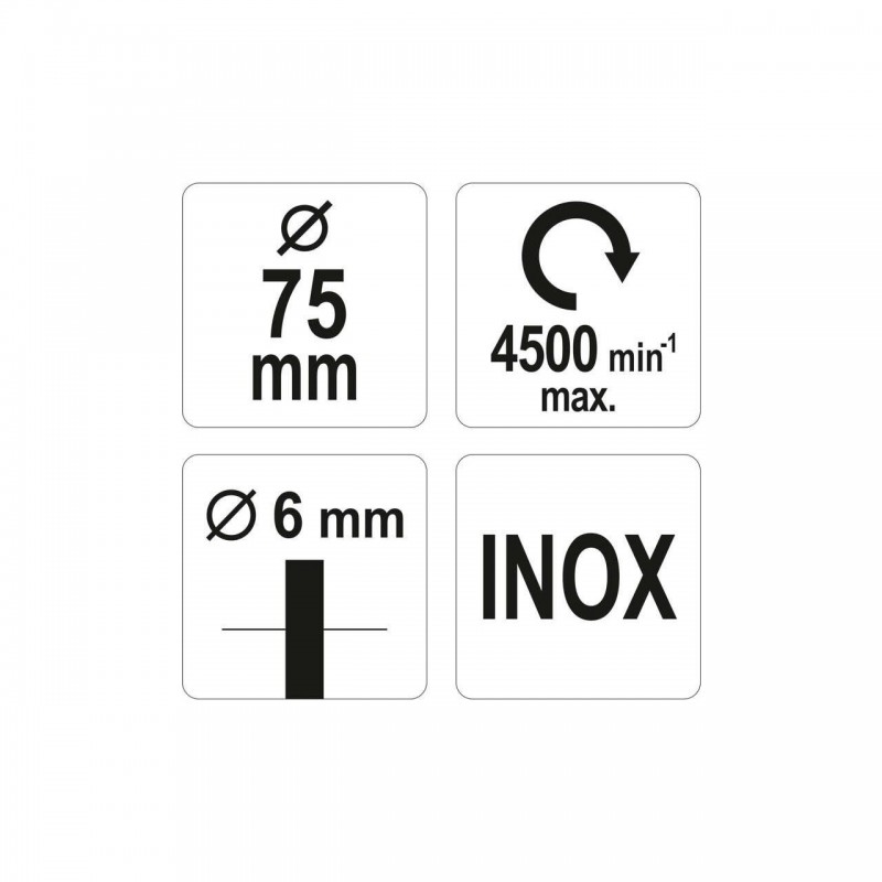 YT-47568 YATO Perie circulara sarma, 75 mm, din otel inox