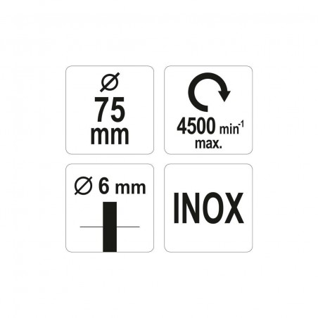 YT-47568 YATO Perie circulara sarma, 75 mm, din otel inox