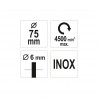 YT-47568 YATO Perie circulara sarma, 75 mm, din otel inox