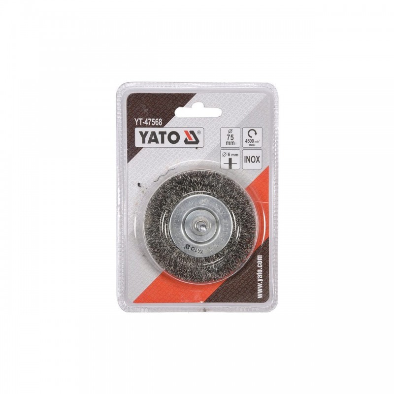 YT-47568 YATO Perie circulara sarma, 75 mm, din otel inox