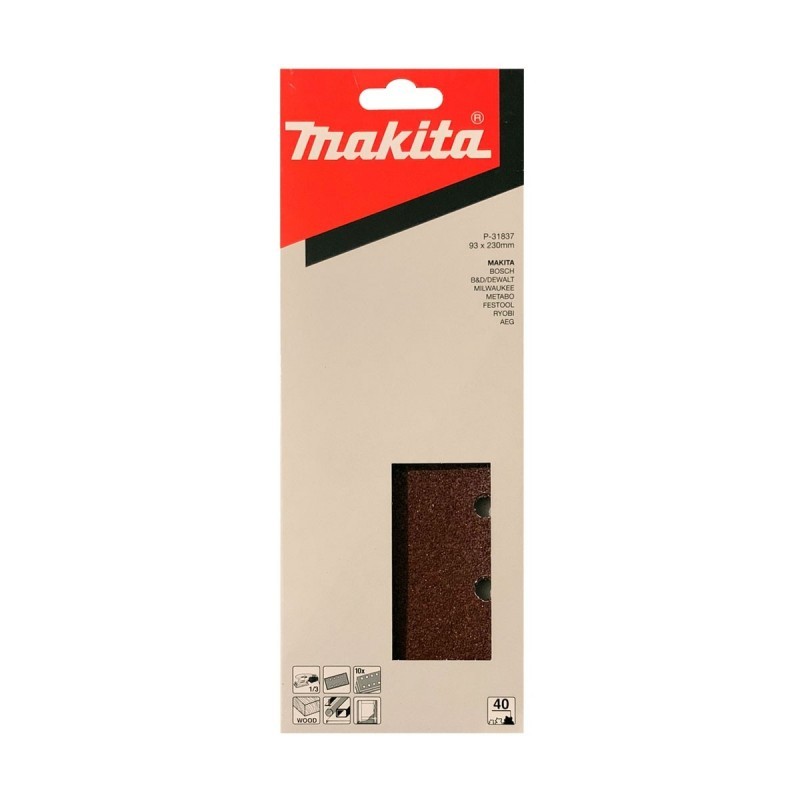 P-31837 MAKITA Set 10 foi abrazive smirghel,granulatie 40,93 x 228 mm
