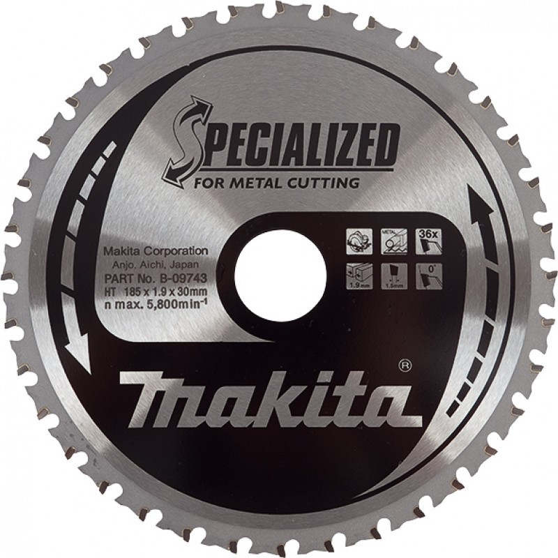 B-09743 MAKITA Panza ferastrau circular,185x30mm,36 dinti,taiere otel