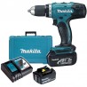 DDF453RFE MAKITA Bormasina cu doi acumulatori Li-Ion de 18 V 3.0 Ah