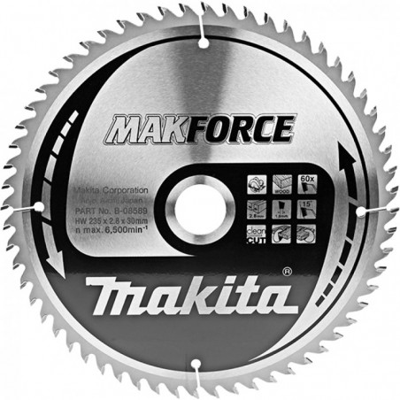 B-08589 MAKITA Panza ferastrau circular,235x30mm,60 dinti,MAKFORCE