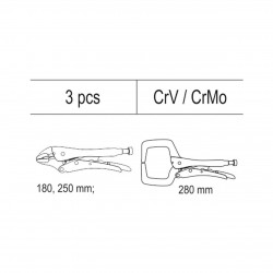 YT-55472 YATO Trusa 3 clesti autoblocanti pentru dulap scule