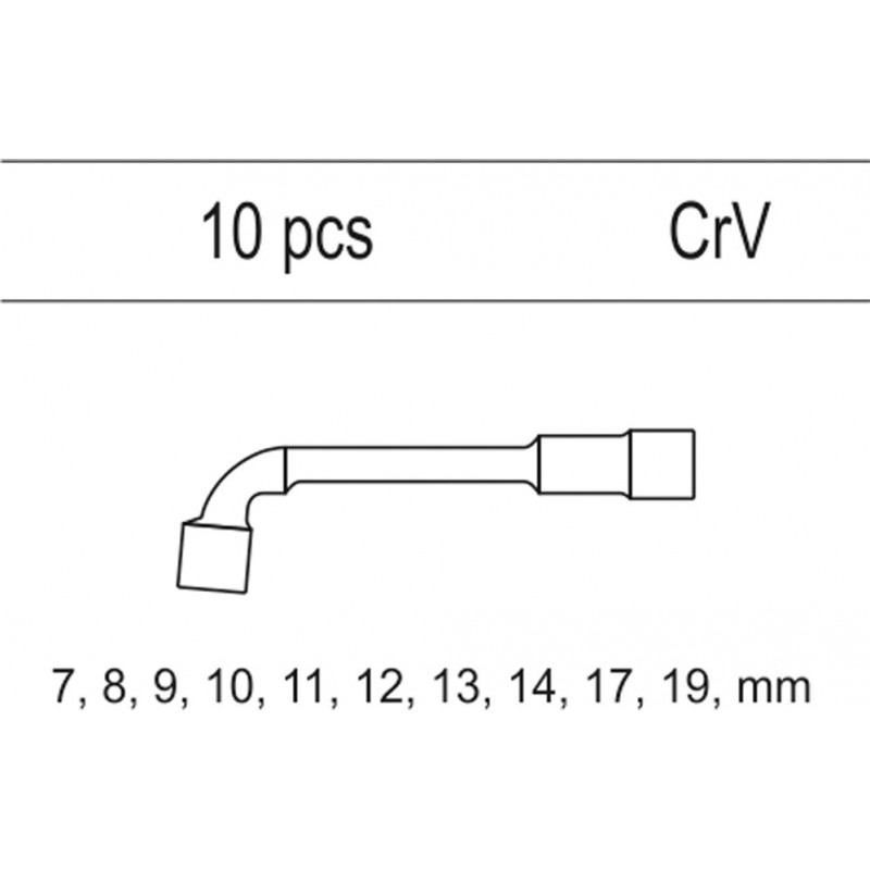 YT-55456 YATO Set 10 chei tubulare tip L, 7-19mm