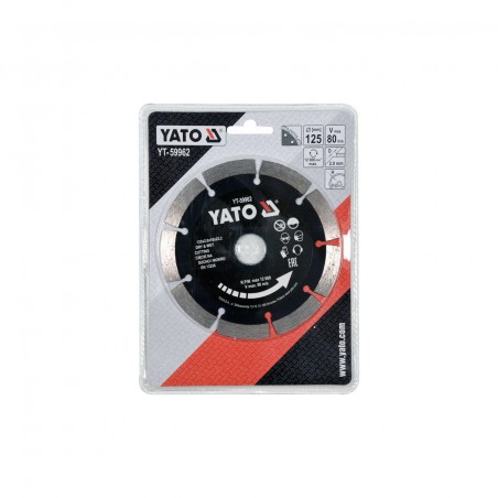 YT-59962 YATO Disc diamantat segmentat 125 x 22.2 x 2 mm