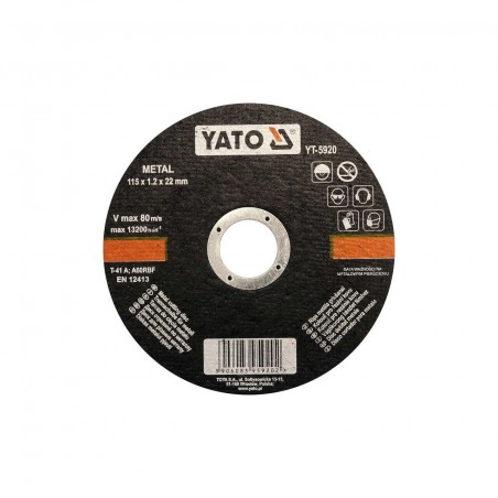 YT-5920 YATO Disc debitat metale 115 x 1,2 x 22mm