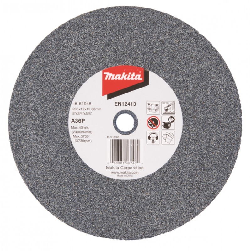 B-51948 MAKITA Disc abraziv,pentru GB801,A36P,205x15.88x19 mm,metal