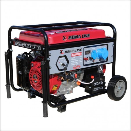 MLG9000/2 Generator monofazat 230V, 8kVA, cu roti transport