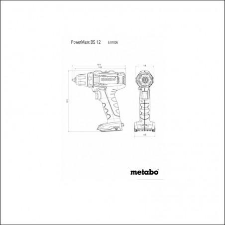601036500 METABO Masina POWERMAXX BS 12, acumulator Li-Ion 12V, 2 Ah