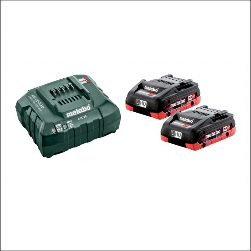 685161000 METABO Set 2 acumulatori 18 V, 2 Ah si incarcator SC 30