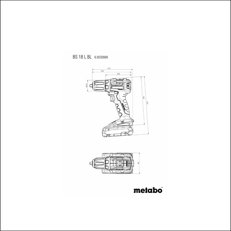 602326860 METABO Masina de gaurit si insurubat BS 18 L BL , 18 V, 60 Nm