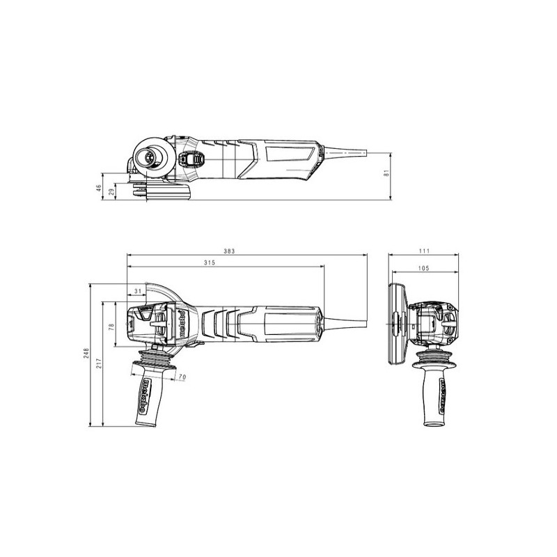 600562000 METABO Polizor unghiular WEV 15 - 125 QUICK, putere 1550 W