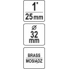 YT-85395 YATO Stut din alama pentru pompe de 1 "