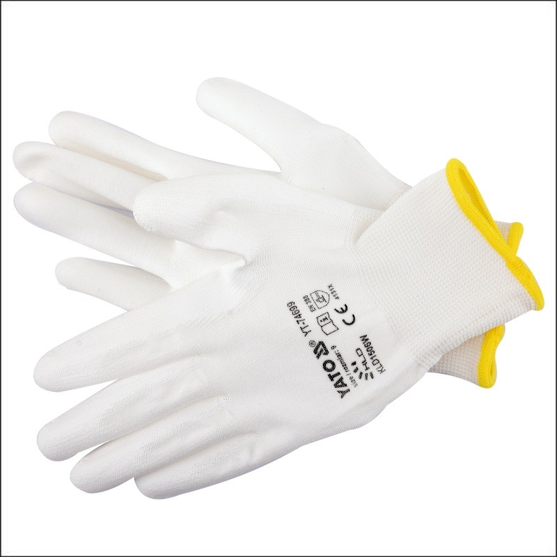 YT-74699 YATO Manusi de protectie din nylon, alb, marimea 9