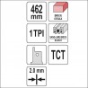 YT-33961 YATO Lama cu prindere rapida fierastrau sabie de 462 mm, 1TPI
