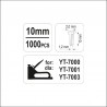 YT-7032 YATO Cuie pentru capsator lungime 10 mm, diametru 2 mm