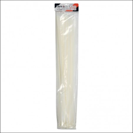 YT-70639 YATO Set 50 coliere din plastic 760 x 12.6 mm, albe