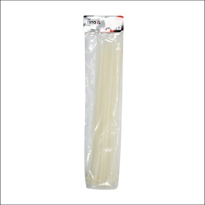 YT-70634 YATO Set 50 coliere din plastic 430 x 7.6 mm, albe