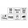 YT-70659 YATO Set 50 coliere din plastic 760 x 12.6 mm, negre