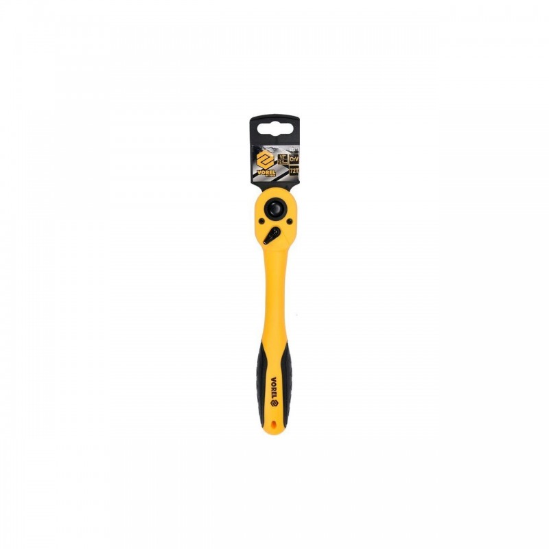 53577 VOREL Antrenor cu clichet, patrat 1/2'', lungime 250 mm, 72 T