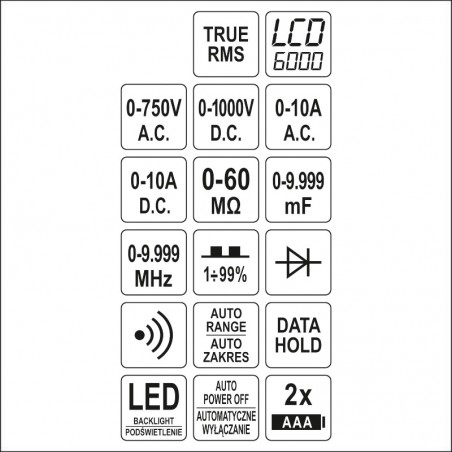 YT-73096 YATO Multimetru digital