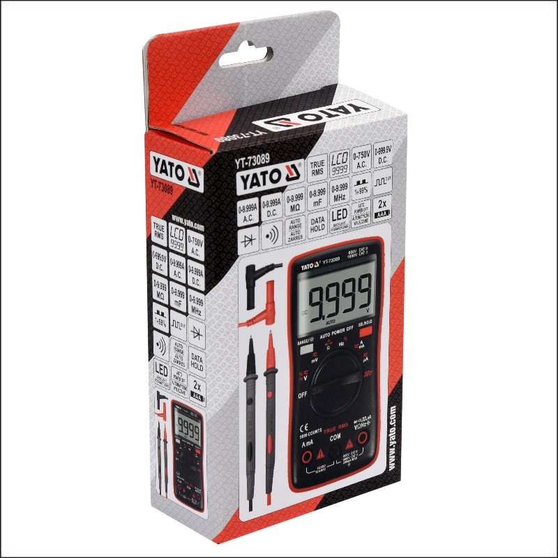 YT-73089 YATO Multimetru digital, LCD 9999