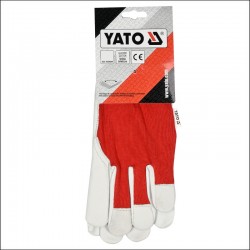 YT-746418 YATO Manusi de lucru din bumbac si piele naturala, marime 8