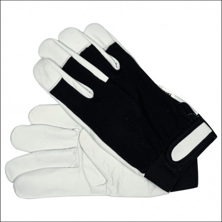 YT-746391 YATO Manusi de lucru din bumbac si piele naturala, marime 9